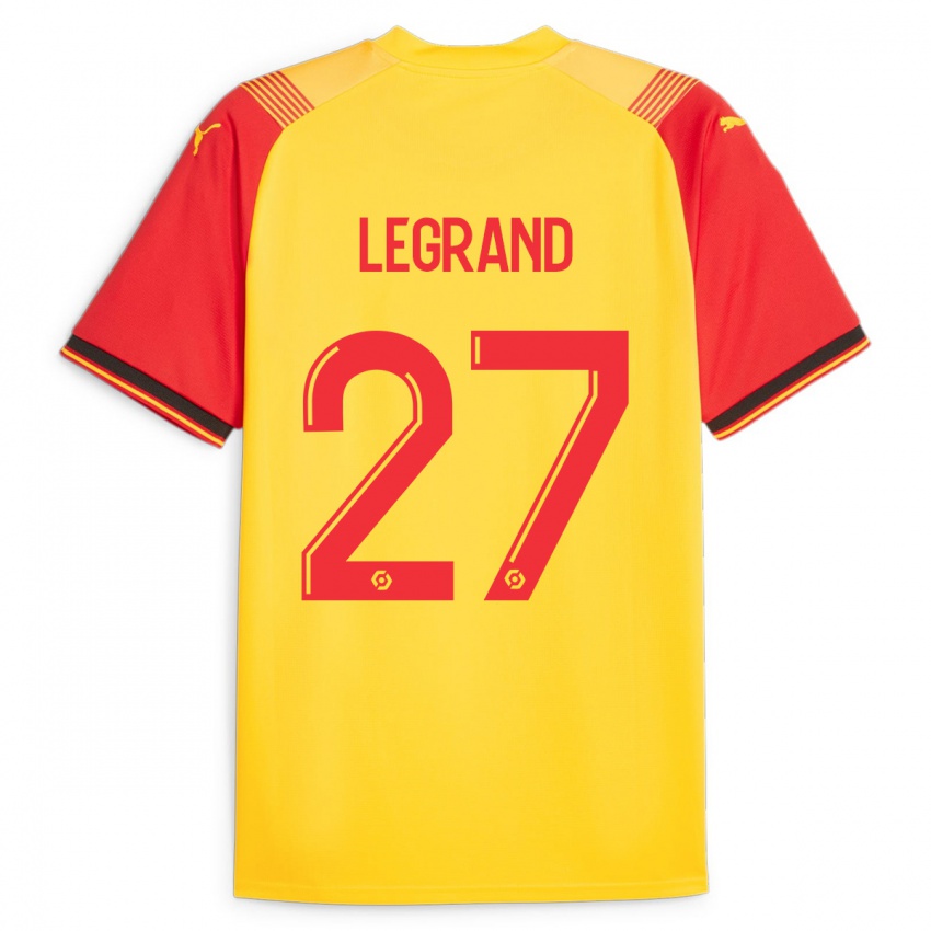 Niño Camiseta Bérénice Legrand #27 Amarillo 1ª Equipación 2023/24 La Camisa Chile