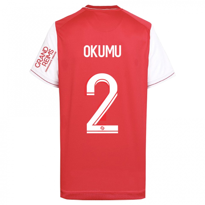 Niño Camiseta Joseph Okumu #2 Rojo 1ª Equipación 2023/24 La Camisa Chile