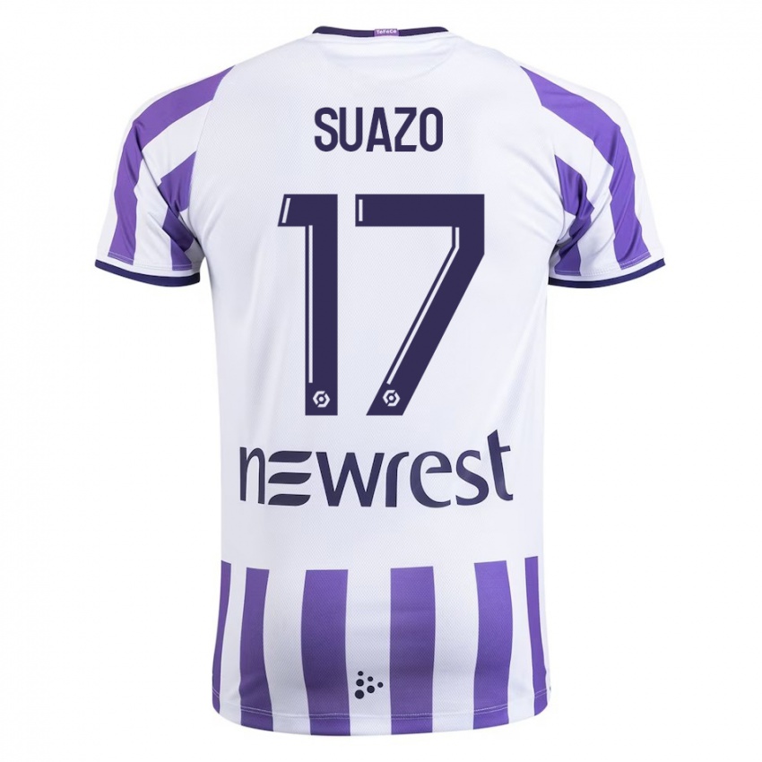 Niño Camiseta Gabriel Suazo #17 Blanco 1ª Equipación 2023/24 La Camisa Chile