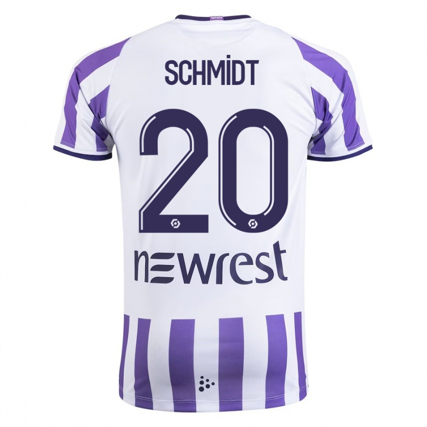 Niño Camiseta Niklas Schmidt #20 Blanco 1ª Equipación 2023/24 La Camisa Chile