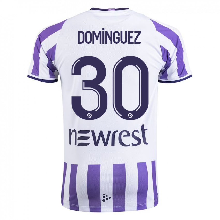 Niño Camiseta Álex Domínguez #30 Blanco 1ª Equipación 2023/24 La Camisa Chile