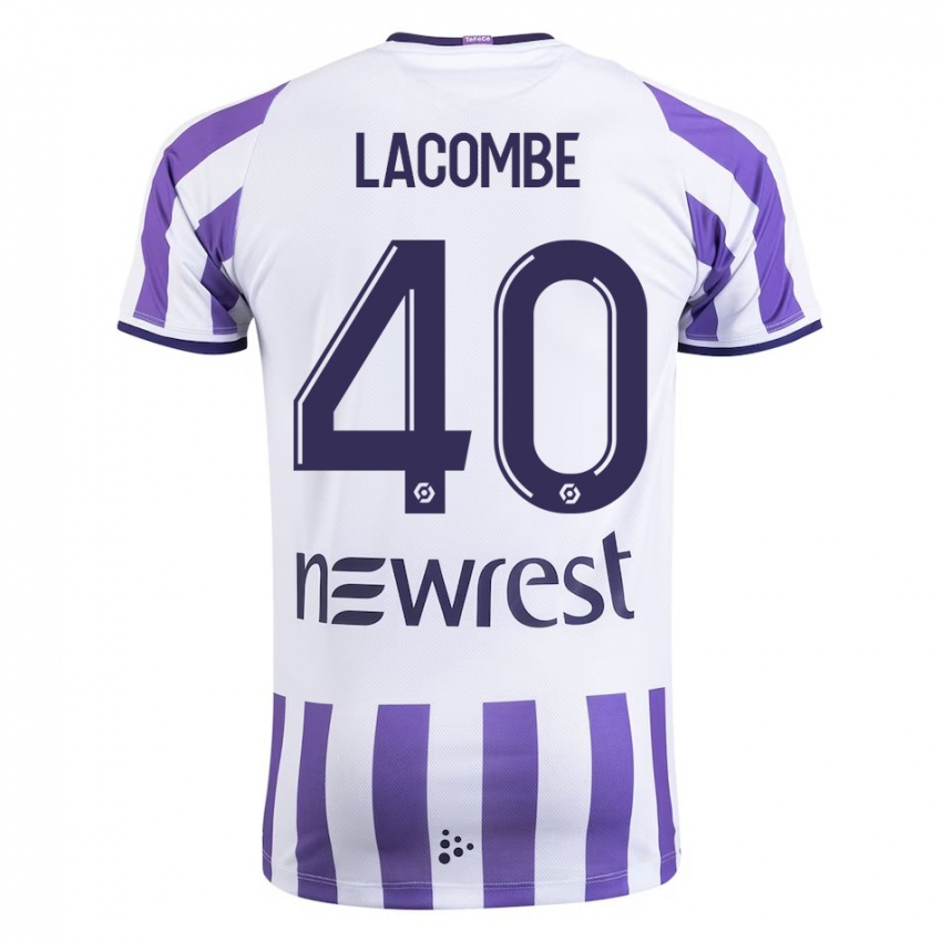 Niño Camiseta Justin Lacombe #40 Blanco 1ª Equipación 2023/24 La Camisa Chile