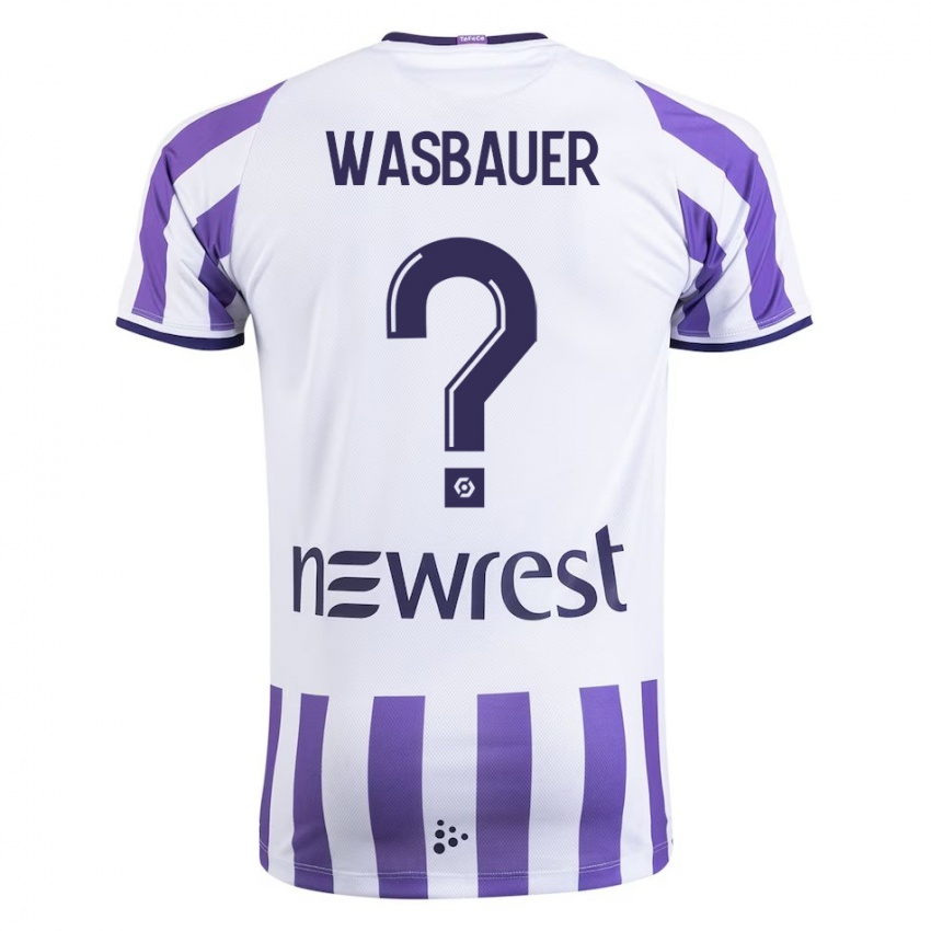 Niño Camiseta Nicolas Wasbauer #0 Blanco 1ª Equipación 2023/24 La Camisa Chile