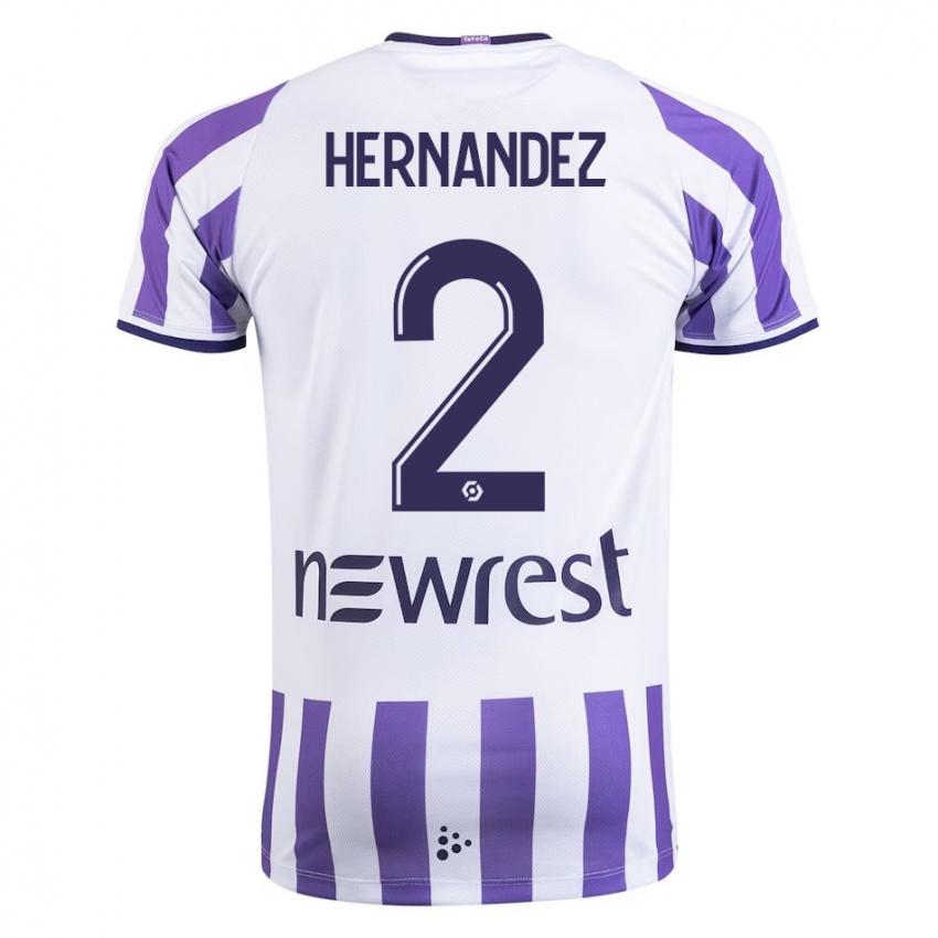 Niño Camiseta Lucie Hernandez #2 Blanco 1ª Equipación 2023/24 La Camisa Chile