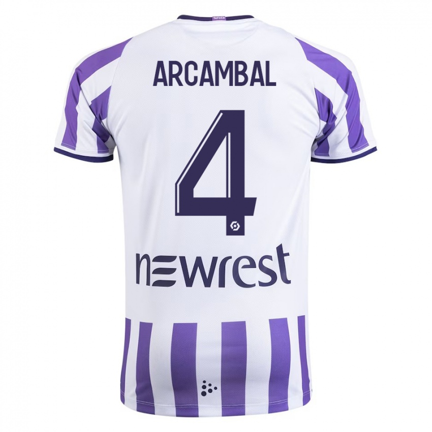 Niño Camiseta Anais Arcambal #4 Blanco 1ª Equipación 2023/24 La Camisa Chile