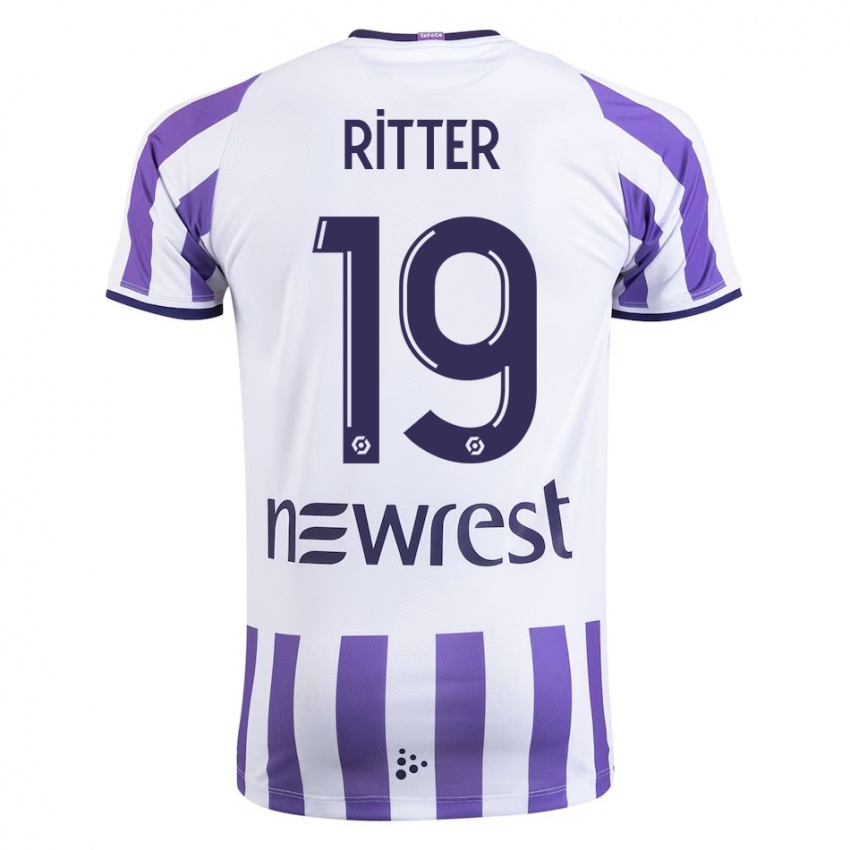 Niño Camiseta Morgane Ritter #19 Blanco 1ª Equipación 2023/24 La Camisa Chile