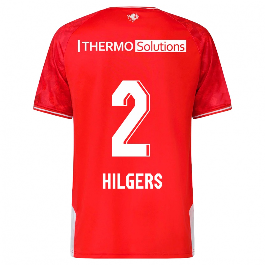 Niño Camiseta Mees Hilgers #2 Rojo 1ª Equipación 2023/24 La Camisa Chile