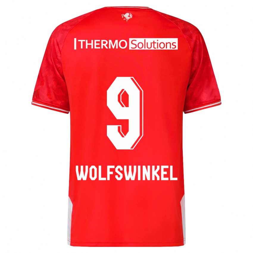 Niño Camiseta Ricky Van Wolfswinkel #9 Rojo 1ª Equipación 2023/24 La Camisa Chile