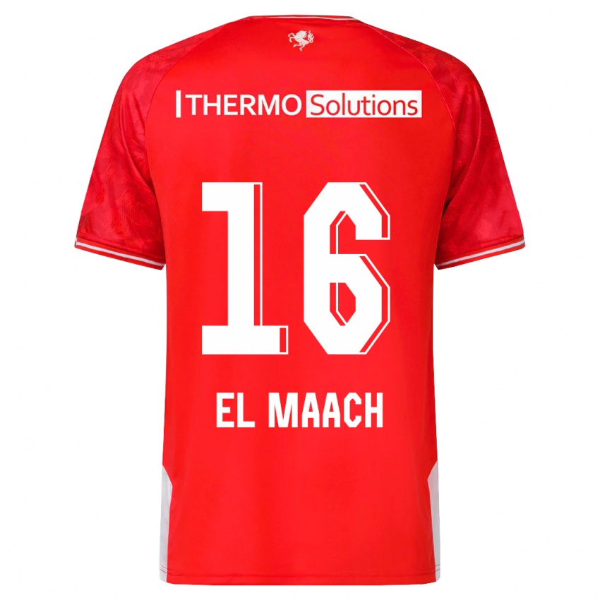 Niño Camiseta Issam El Maach #16 Rojo 1ª Equipación 2023/24 La Camisa Chile