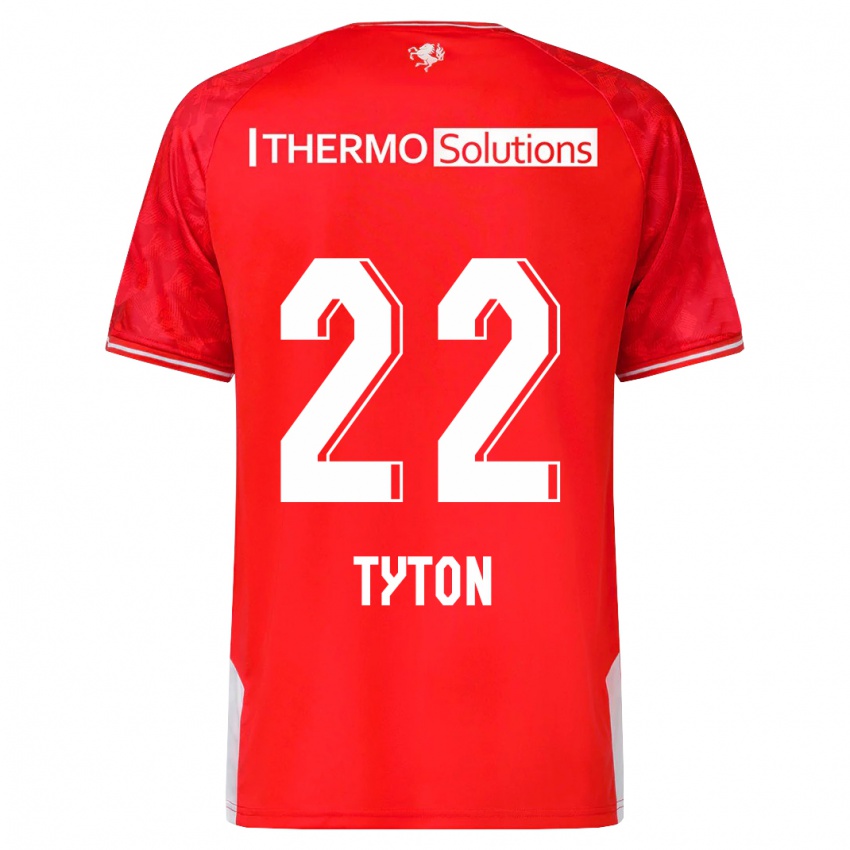 Niño Camiseta Przemyslaw Tyton #22 Rojo 1ª Equipación 2023/24 La Camisa Chile