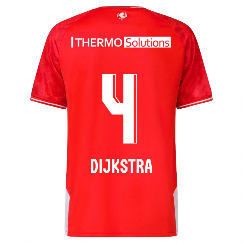 Niño Camiseta Caitlin Dijkstra #4 Rojo 1ª Equipación 2023/24 La Camisa Chile