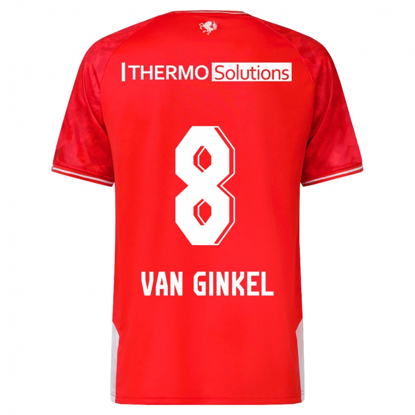 Niño Camiseta Danique Van Ginkel #8 Rojo 1ª Equipación 2023/24 La Camisa Chile