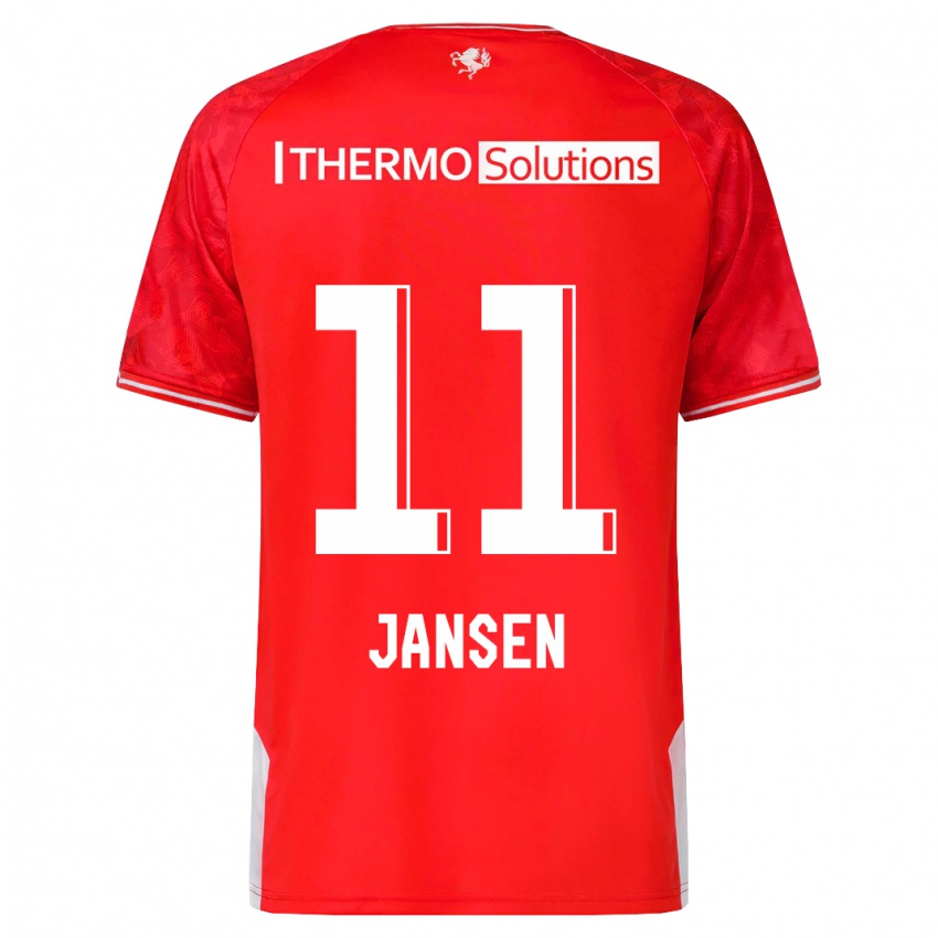 Niño Camiseta Renate Jansen #11 Rojo 1ª Equipación 2023/24 La Camisa Chile