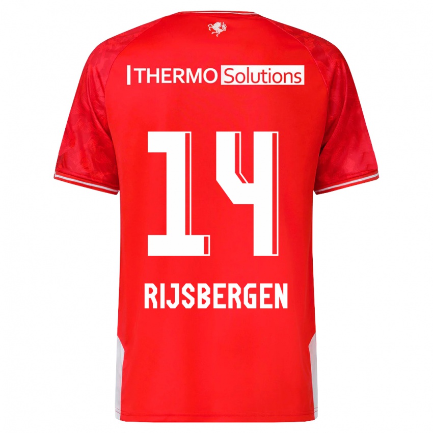 Niño Camiseta Liz Rijsbergen #14 Rojo 1ª Equipación 2023/24 La Camisa Chile