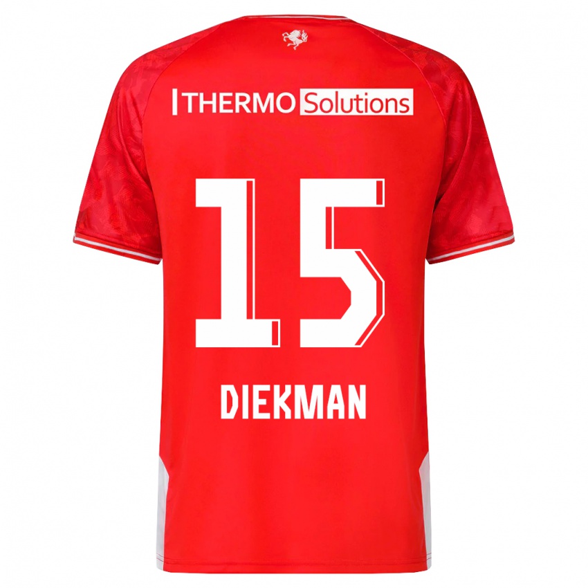 Niño Camiseta Jill Diekman #15 Rojo 1ª Equipación 2023/24 La Camisa Chile
