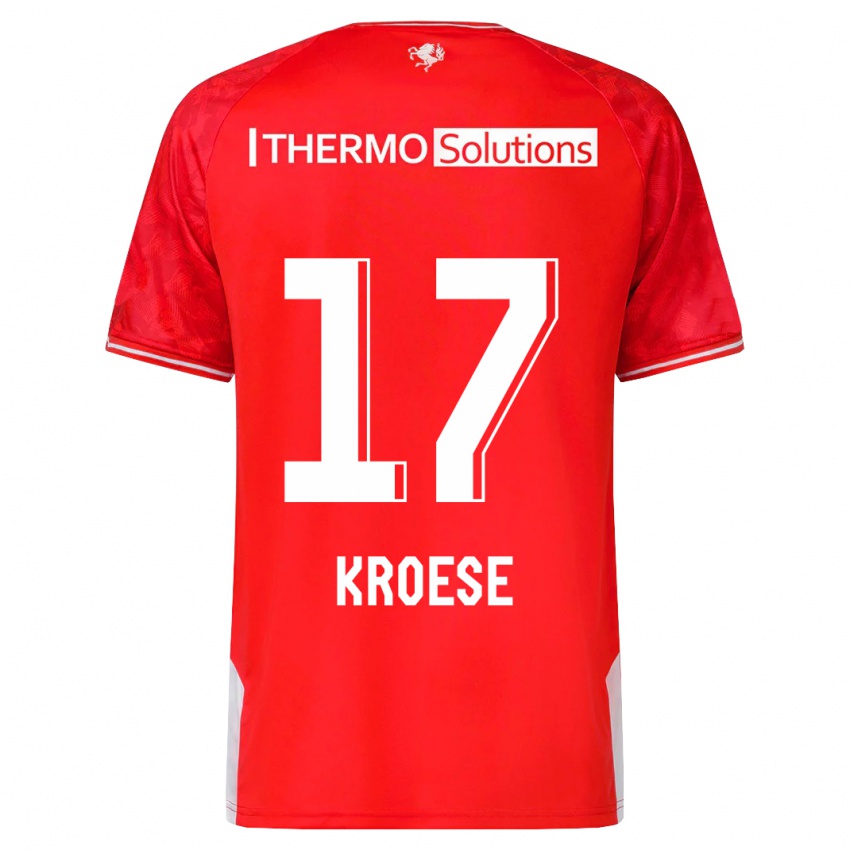 Niño Camiseta Fieke Kroese #17 Rojo 1ª Equipación 2023/24 La Camisa Chile