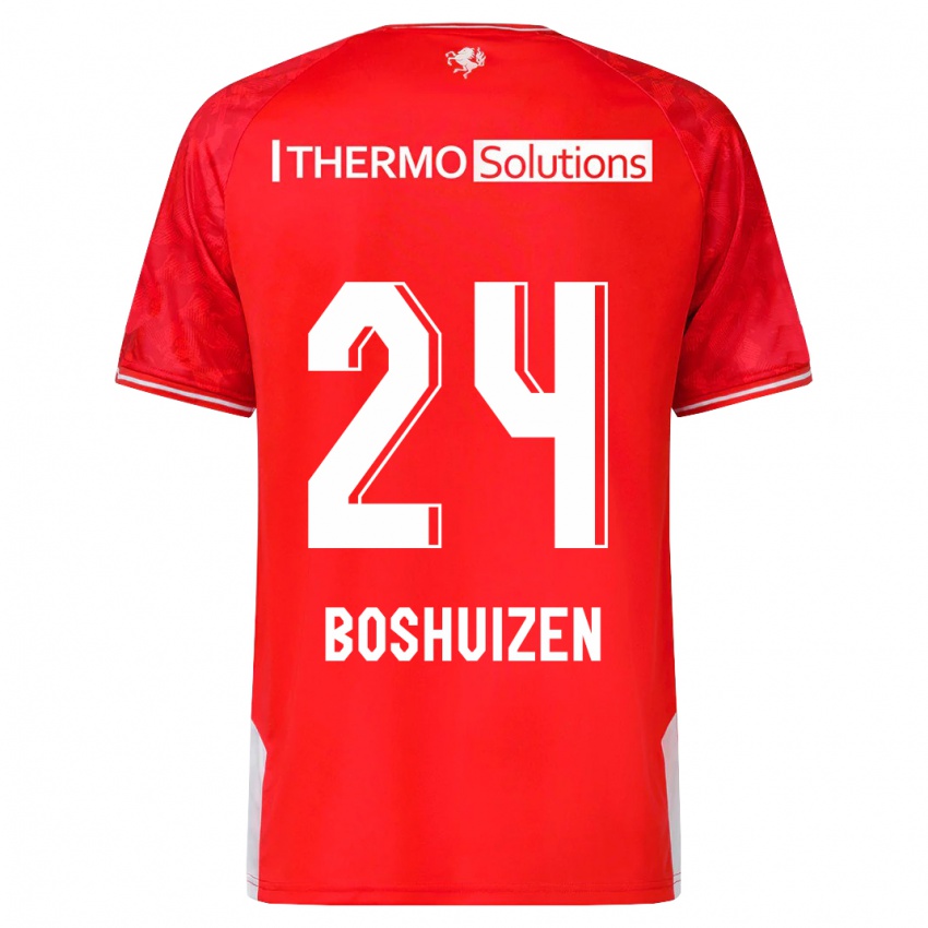 Niño Camiseta Annouk Boshuizen #24 Rojo 1ª Equipación 2023/24 La Camisa Chile