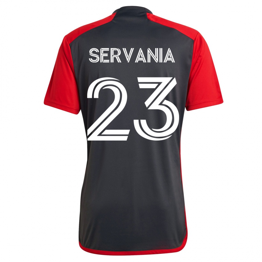 Niño Camiseta Brandon Servania #23 Gris 1ª Equipación 2023/24 La Camisa Chile