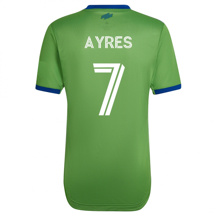 Niño Camiseta Melina Ayres #7 Verde 1ª Equipación 2023/24 La Camisa Chile