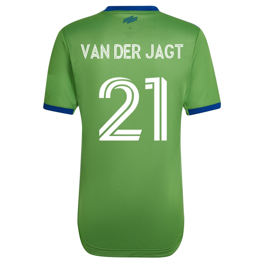 Niño Camiseta Olivia Van Der Jagt #21 Verde 1ª Equipación 2023/24 La Camisa Chile