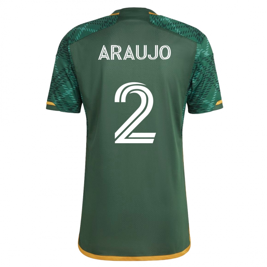 Niño Camiseta Miguel Araujo #2 Verde 1ª Equipación 2023/24 La Camisa Chile