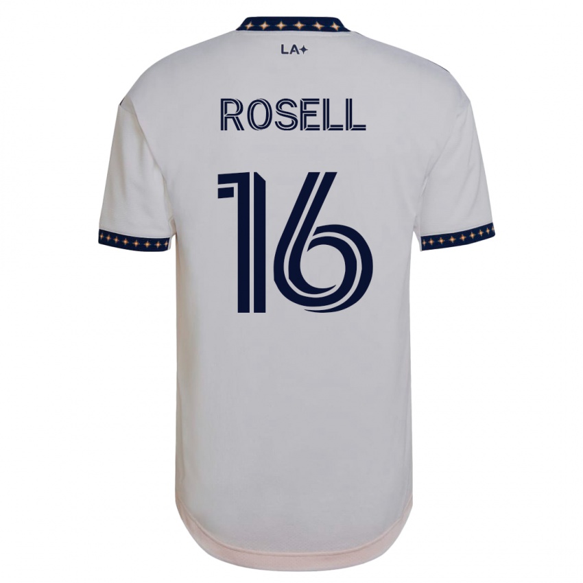Niño Camiseta Uri Rosell #16 Blanco 1ª Equipación 2023/24 La Camisa Chile