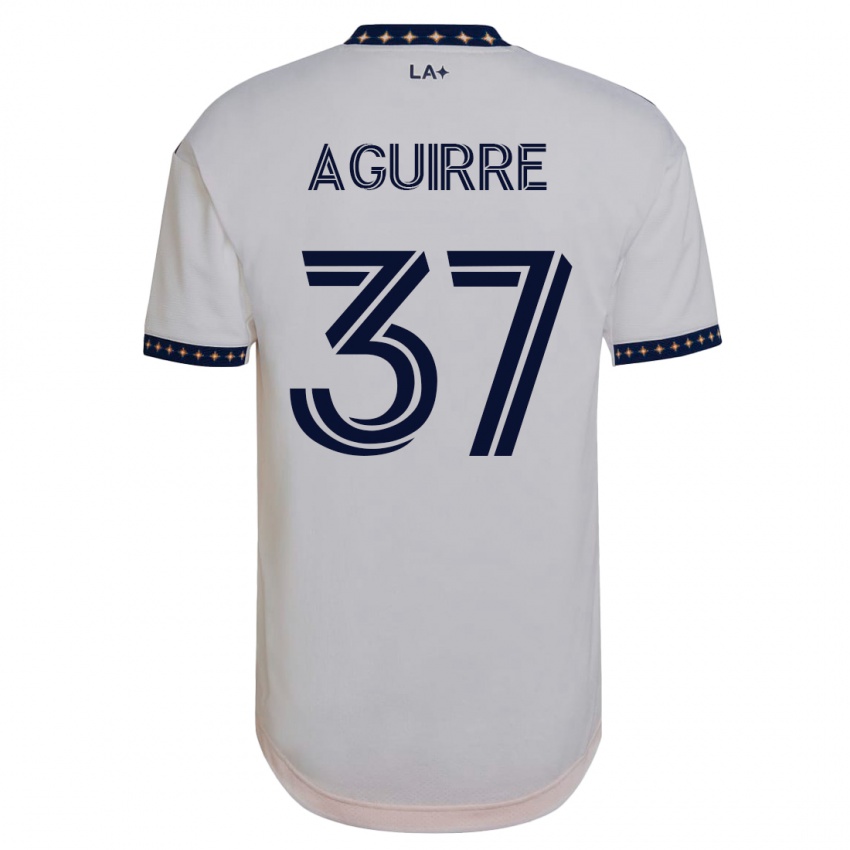 Niño Camiseta Daniel Aguirre #37 Blanco 1ª Equipación 2023/24 La Camisa Chile