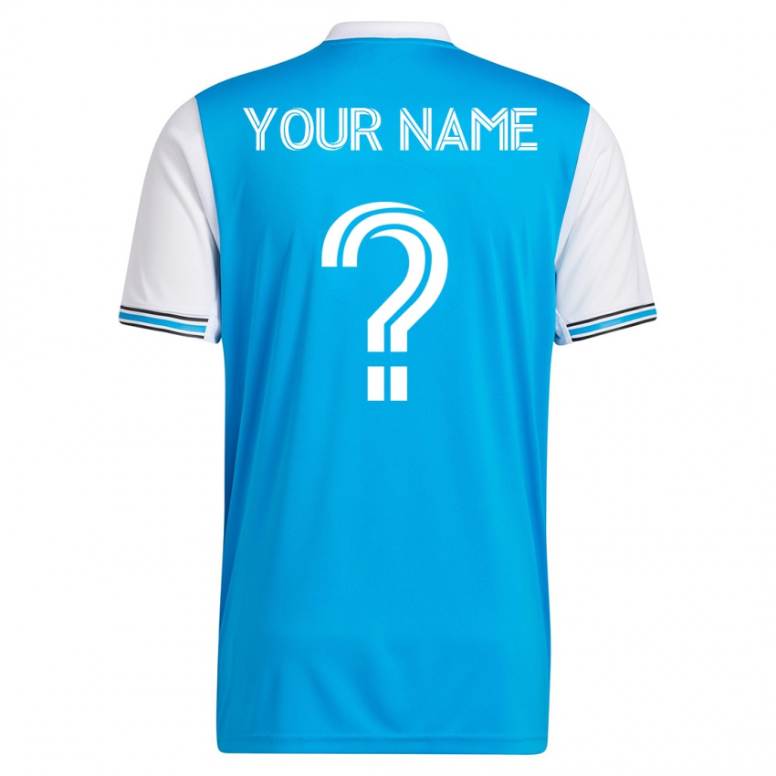Niño Camiseta Su Nombre #0 Azul 1ª Equipación 2023/24 La Camisa Chile
