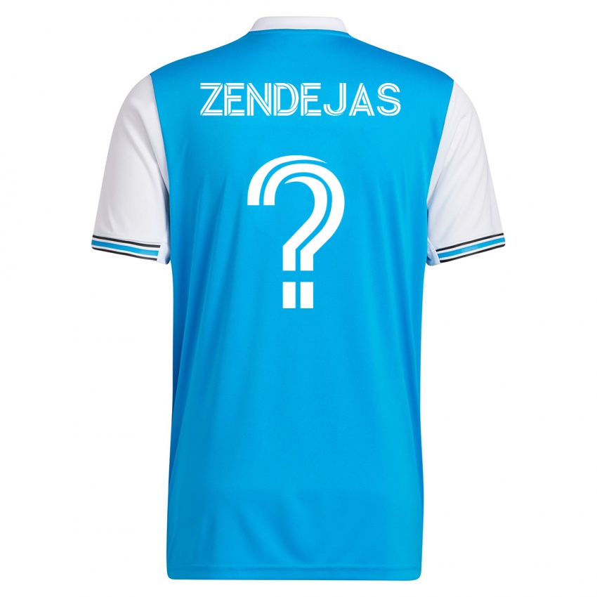 Niño Camiseta Adrián Zendejas #0 Azul 1ª Equipación 2023/24 La Camisa Chile