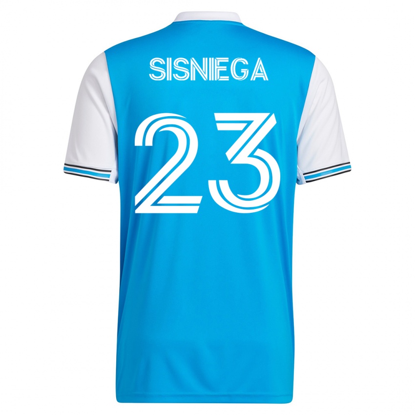 Niño Camiseta Pablo Sisniega #23 Azul 1ª Equipación 2023/24 La Camisa Chile