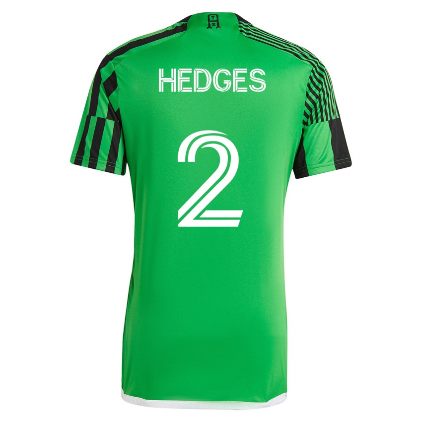 Niño Camiseta Matt Hedges #2 Verde Negro 1ª Equipación 2023/24 La Camisa Chile