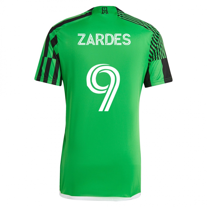 Niño Camiseta Gyasi Zardes #9 Verde Negro 1ª Equipación 2023/24 La Camisa Chile