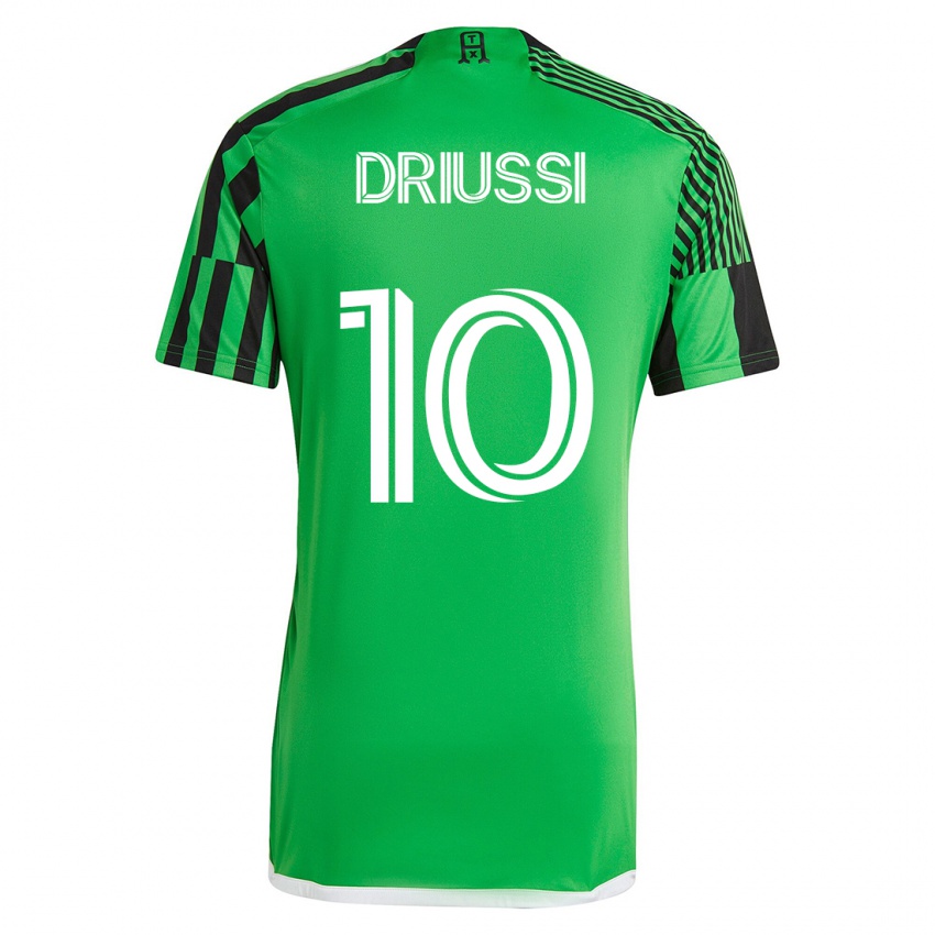 Niño Camiseta Sebastián Driussi #10 Verde Negro 1ª Equipación 2023/24 La Camisa Chile