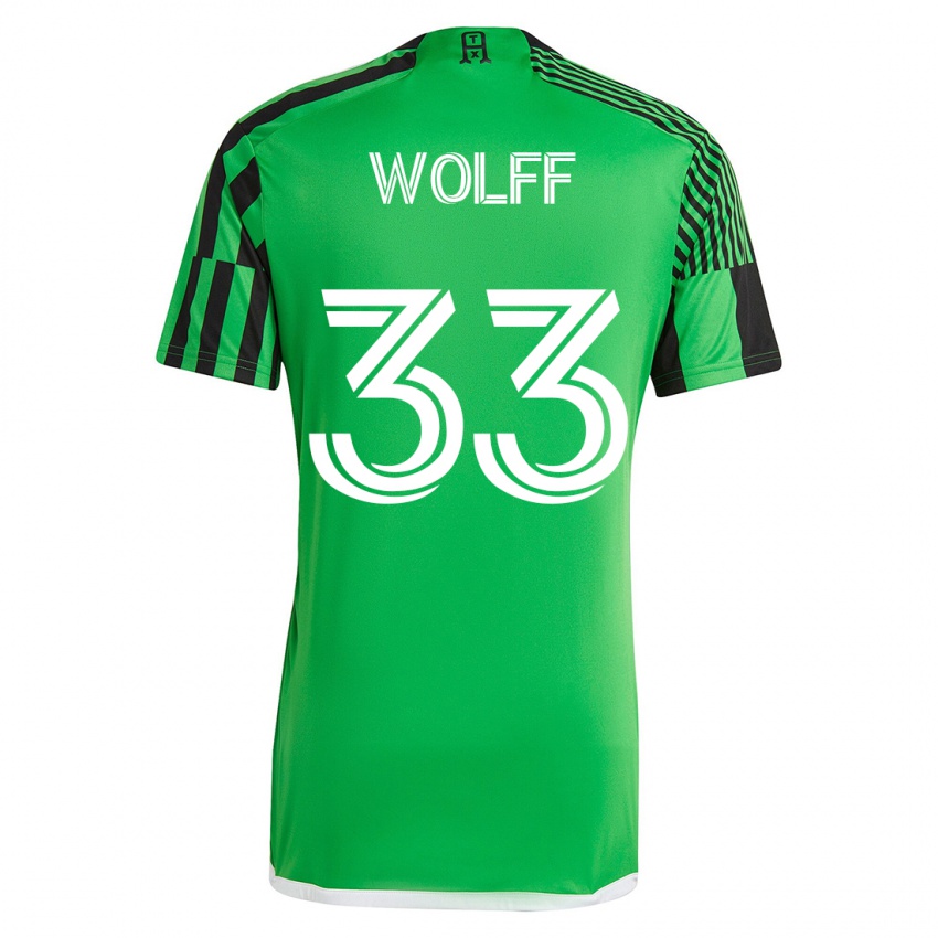 Niño Camiseta Owen Wolff #33 Verde Negro 1ª Equipación 2023/24 La Camisa Chile