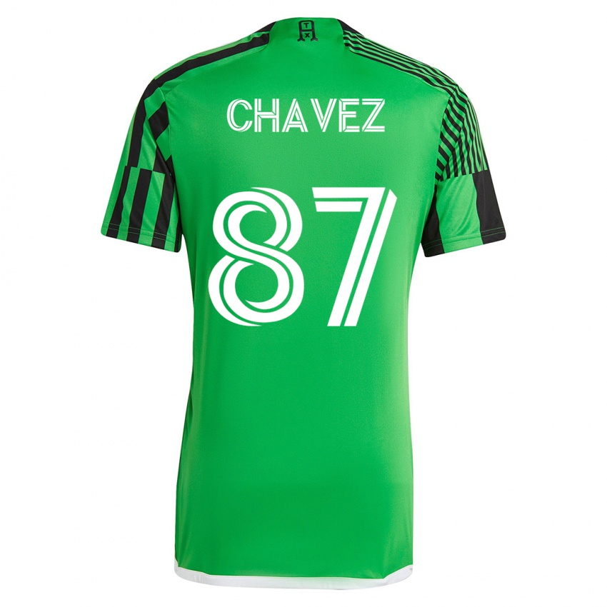 Niño Camiseta Alfonso Ocampo-Chávez #87 Verde Negro 1ª Equipación 2023/24 La Camisa Chile