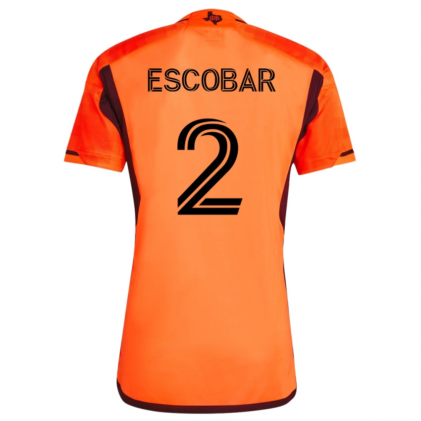 Niño Camiseta Franco Escobar #2 Naranja 1ª Equipación 2023/24 La Camisa Chile