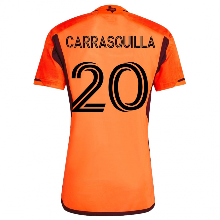 Niño Camiseta Adalberto Carrasquilla #20 Naranja 1ª Equipación 2023/24 La Camisa Chile