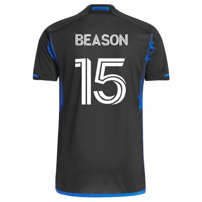 Niño Camiseta Tanner Beason #15 Azul Negro 1ª Equipación 2023/24 La Camisa Chile