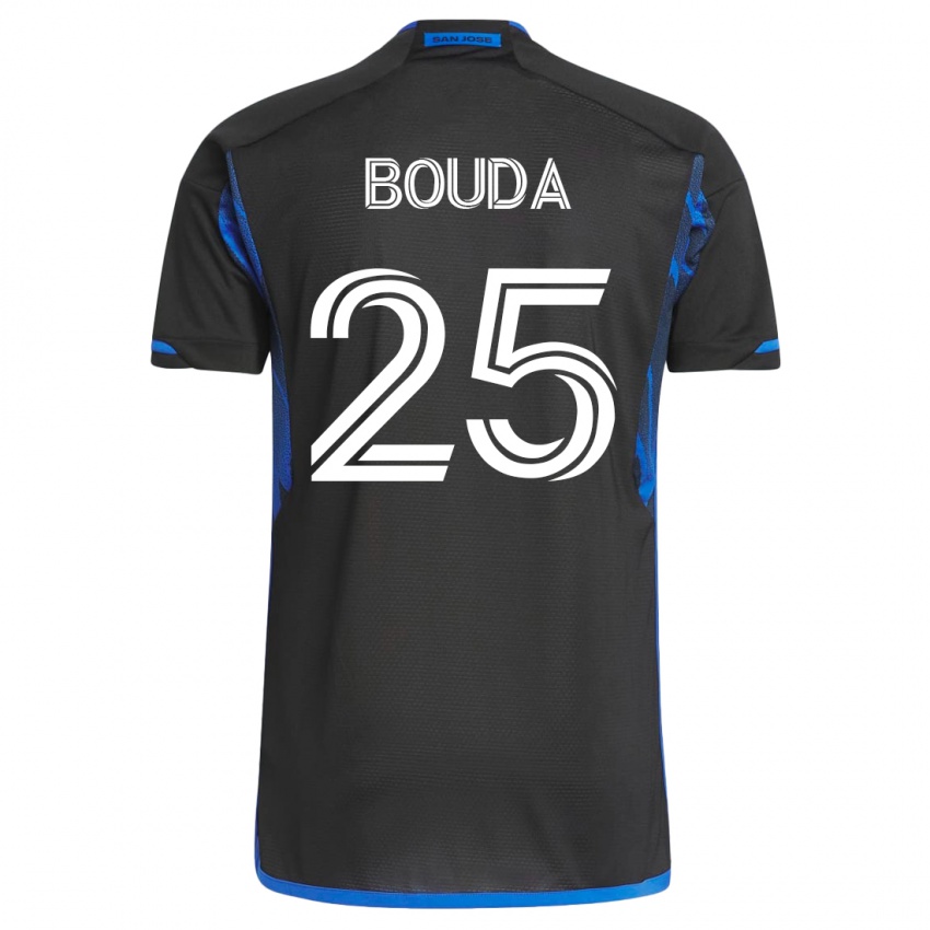 Niño Camiseta Ousseni Bouda #25 Azul Negro 1ª Equipación 2023/24 La Camisa Chile