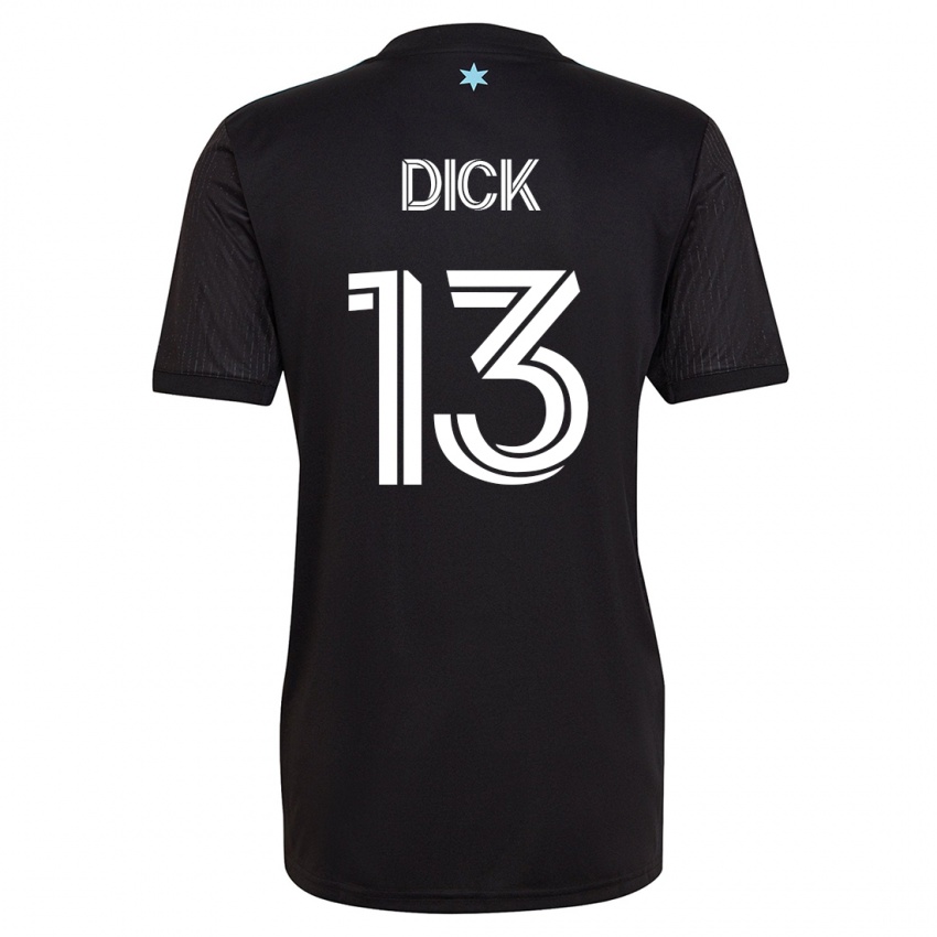 Niño Camiseta Eric Dick #13 Negro 1ª Equipación 2023/24 La Camisa Chile