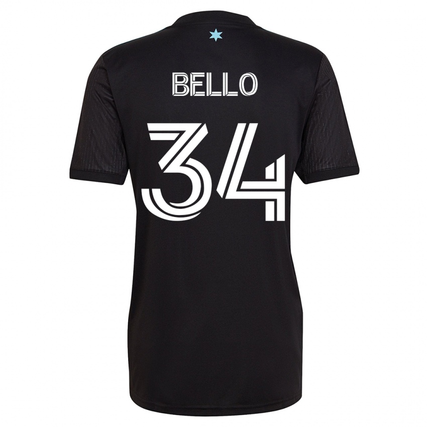Niño Camiseta Zaydan Bello #34 Negro 1ª Equipación 2023/24 La Camisa Chile