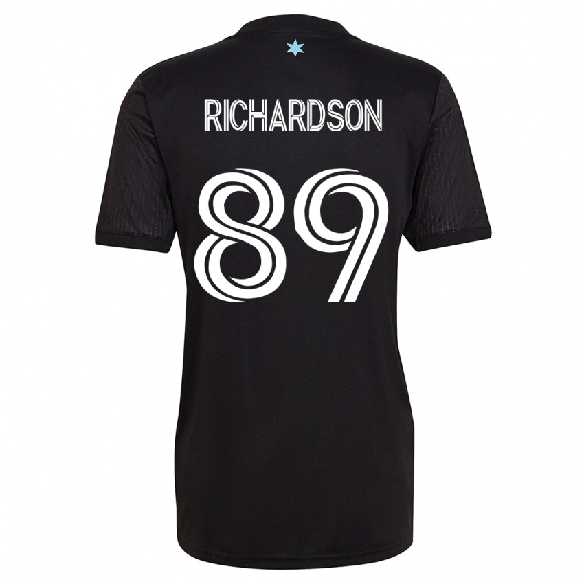 Niño Camiseta Nick Richardson #89 Negro 1ª Equipación 2023/24 La Camisa Chile