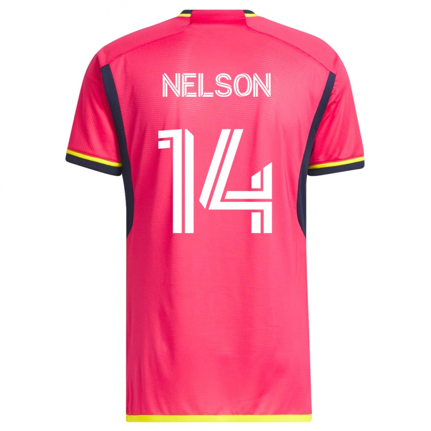 Niño Camiseta John Nelson #14 Rosa 1ª Equipación 2023/24 La Camisa Chile