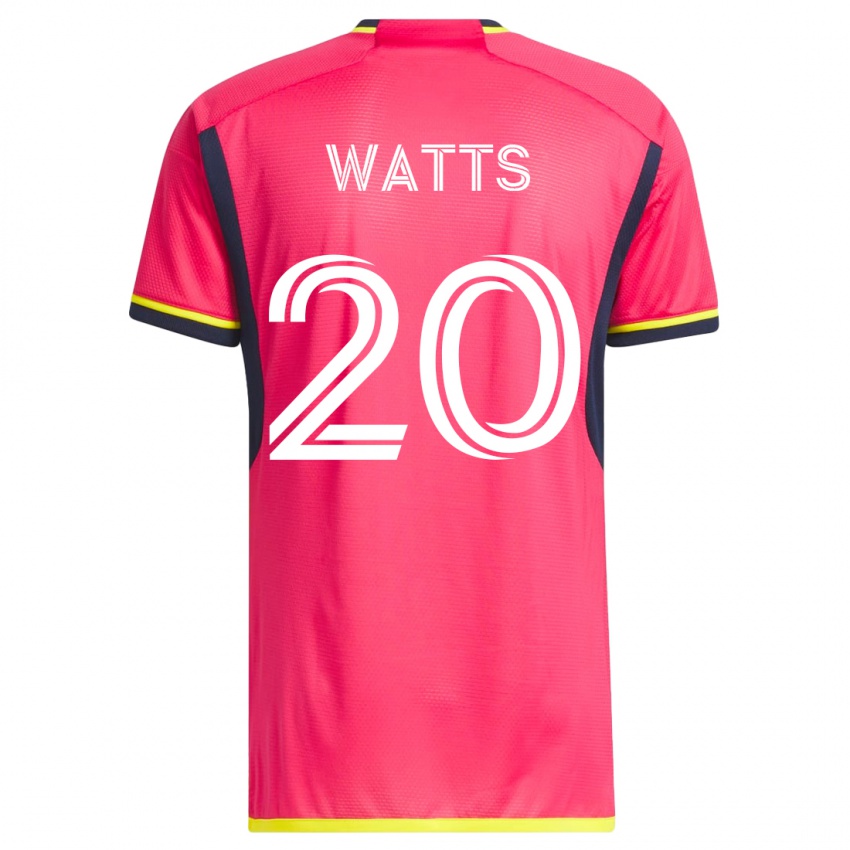 Niño Camiseta Akil Watts #20 Rosa 1ª Equipación 2023/24 La Camisa Chile