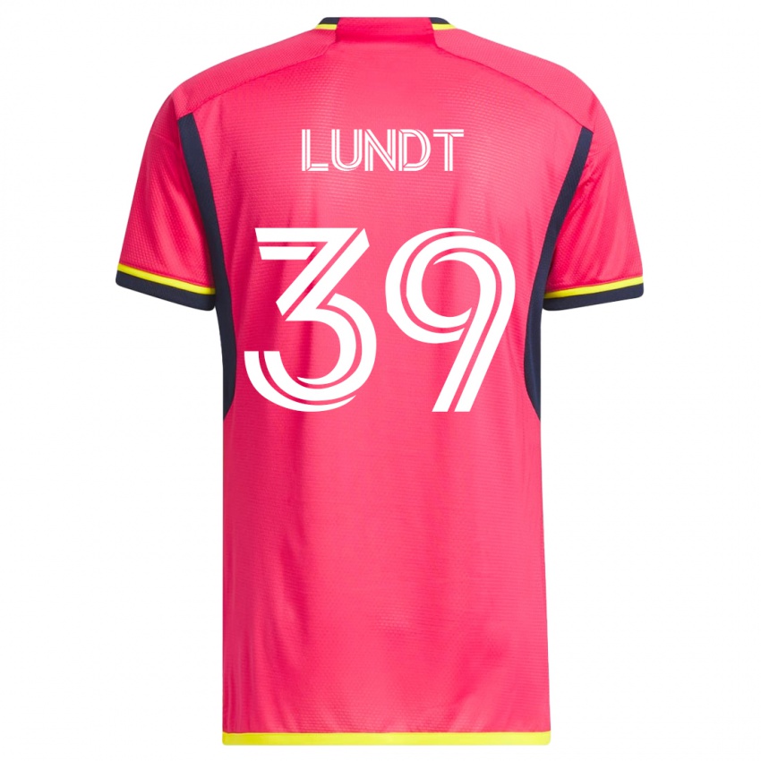 Niño Camiseta Ben Lundt #39 Rosa 1ª Equipación 2023/24 La Camisa Chile