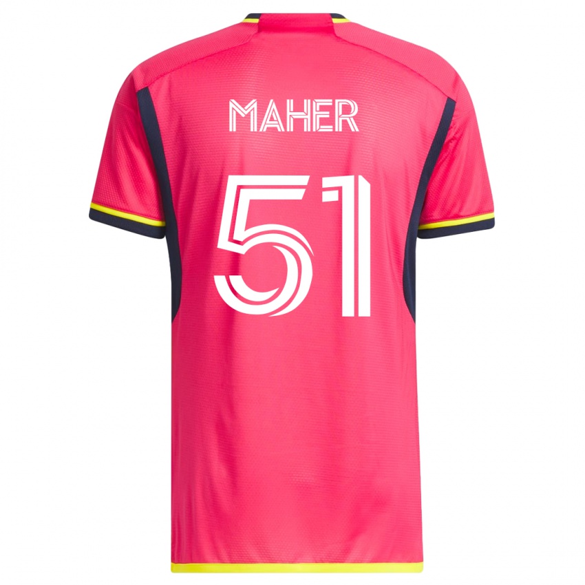 Niño Camiseta Josh Maher #51 Rosa 1ª Equipación 2023/24 La Camisa Chile