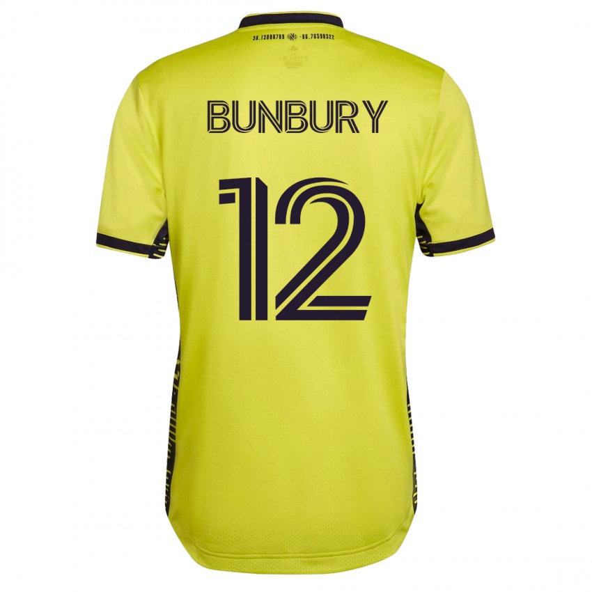 Niño Camiseta Teal Bunbury #12 Amarillo 1ª Equipación 2023/24 La Camisa Chile