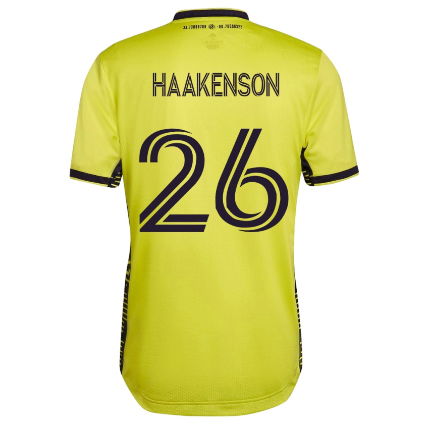 Niño Camiseta Luke Haakenson #26 Amarillo 1ª Equipación 2023/24 La Camisa Chile