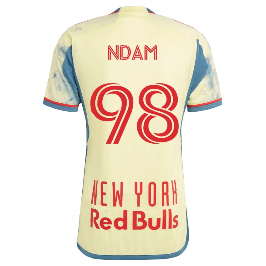 Niño Camiseta Hassan Ndam #98 Amarillo 1ª Equipación 2023/24 La Camisa Chile