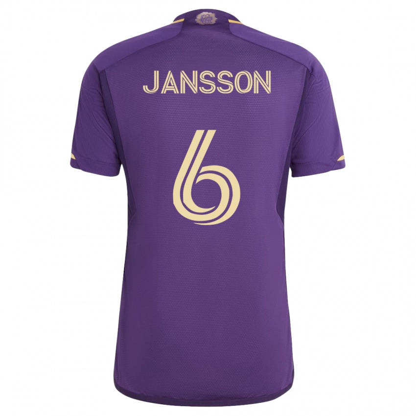 Niño Camiseta Robin Jansson #6 Violeta 1ª Equipación 2023/24 La Camisa Chile